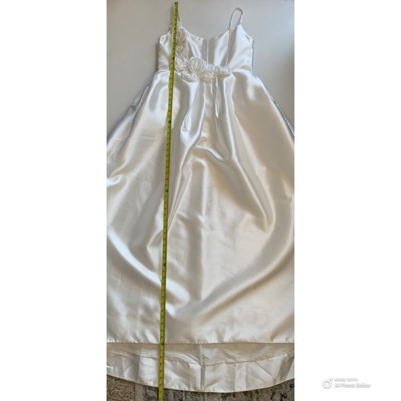 Lulus XL Dreamy Forever White Taffeta Rosette Wedding Dress With Pockets NWT - Picture 16 of 17